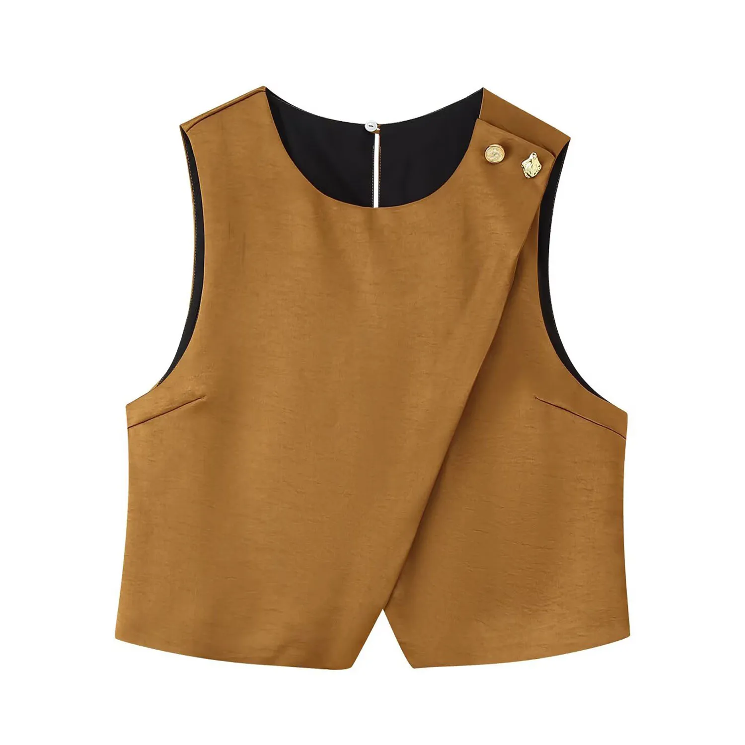 Haut à texture satinée en soie avec double revers, pantalon long ample, ceinture, effet anti-âge, ensemble Faion polyvalent pour femmes, rond Ne S...