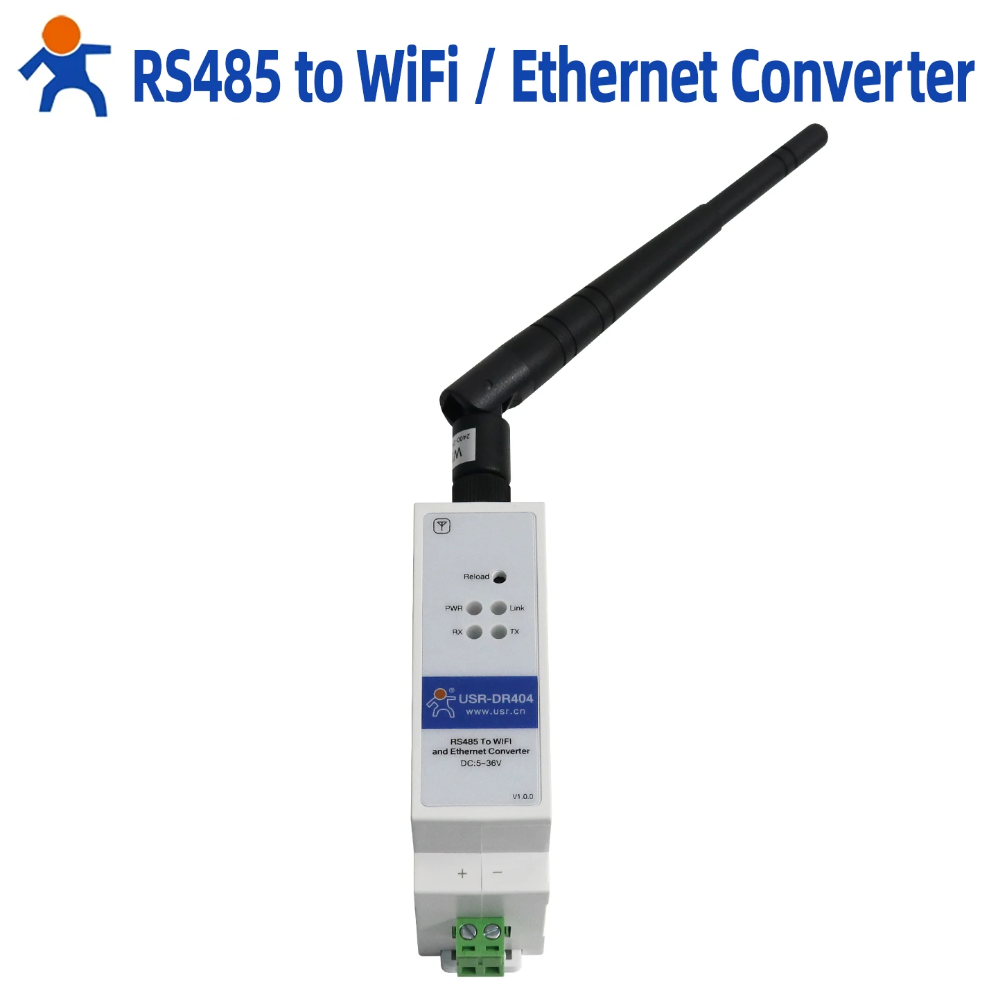

RS485 to WiFi Ethernet Converter Modbus RTU to Modbus TCP Gateway with MQTT SSL industrial iot device DIN-Rail PUSR USR-DR404