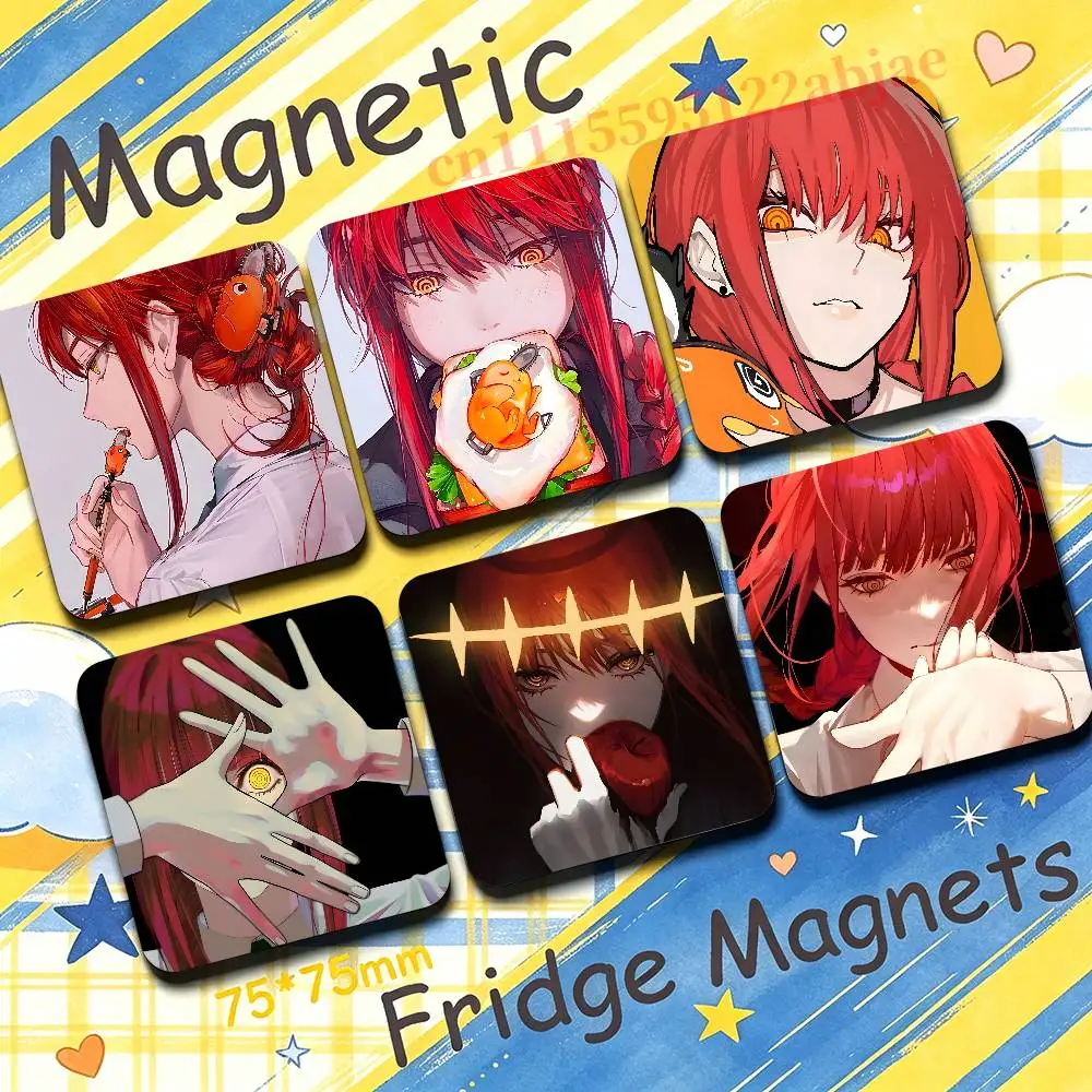 M-Makima C-Chainsaw Man Magnet Refrigerator Fridge Sticker for Home Decor DIY Wall Decor