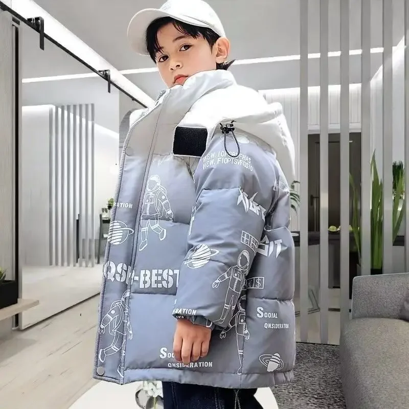 14 Children Clothing Winter Warm Down Cotton Clothes Jacket Boys Outerwear Coat 10 Thicken Waterproof Snowsuit 4 6 8 12 Years