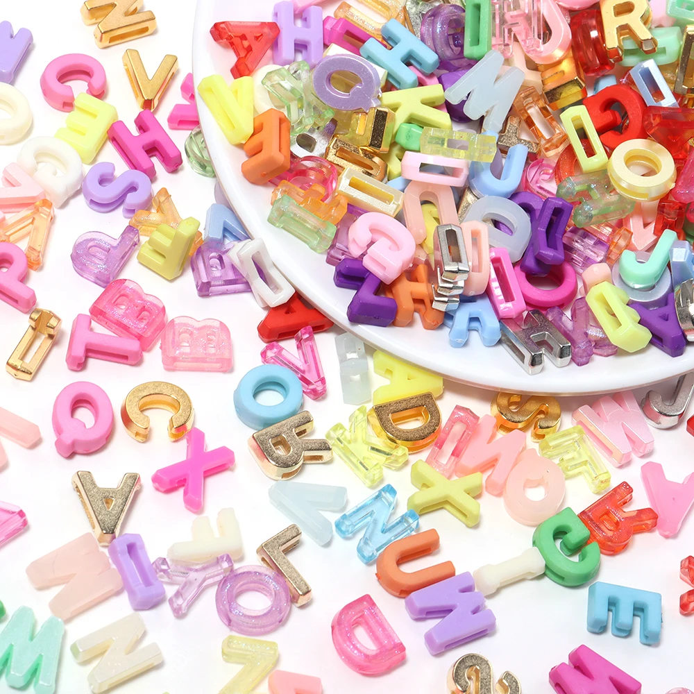 45g/Beutel Gemischte Acryl-Buchstabenperlen mit Großem Loch, Englische Buchstaben, Lose Abstandsperlen für DIY-Schlüsselanhänger, Handyketten und Schmuckherstellung – Detail 7