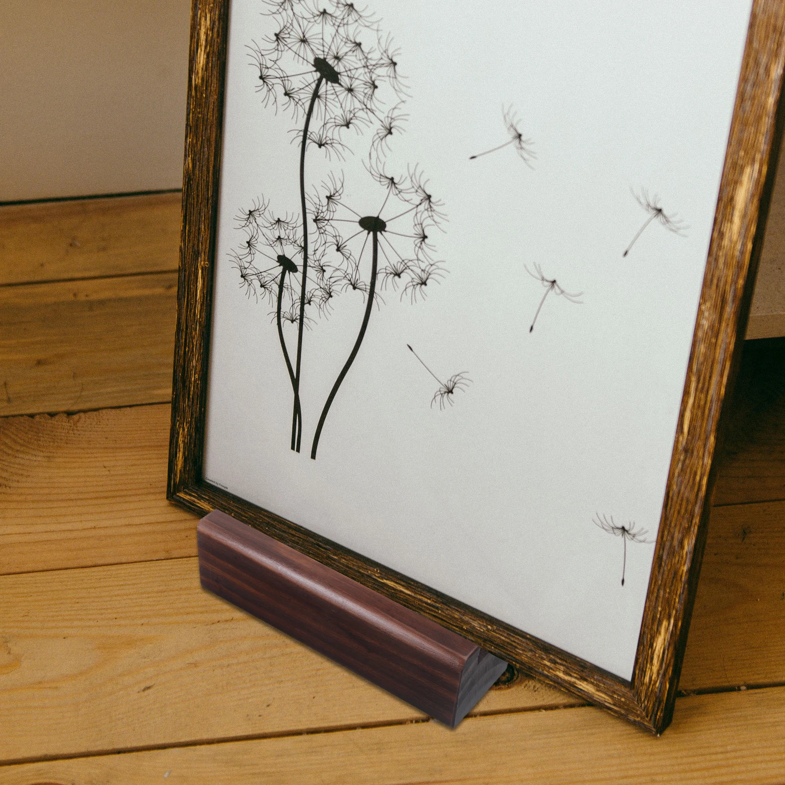 

Floor Mirror Stand Base Holder for Artwork Mounting Walnut Easel Non Slip Heavy Duty Frame Painting Rack Modern Decor