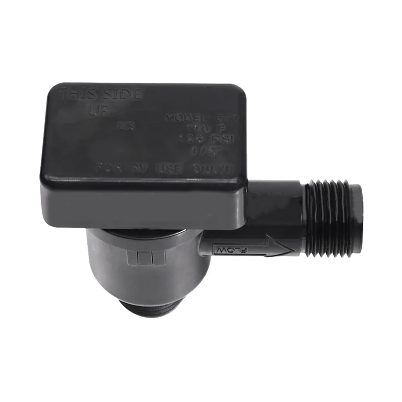 BHBD-571-VAC-CHK-A RV Vacuum Breaker เช็ควาล์ว,Camper RV สีดําถังเช็ควาล์วสีดํา