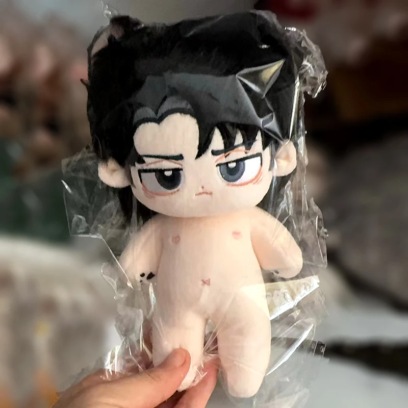 Gevulde 20Cm Levi Ackerman Dress-Up Katoenen Poppen Anime Aanval Op Titan Pluche Poppetspeelgoed Voor Kinderen Volwassenen Verzamelgeschenken