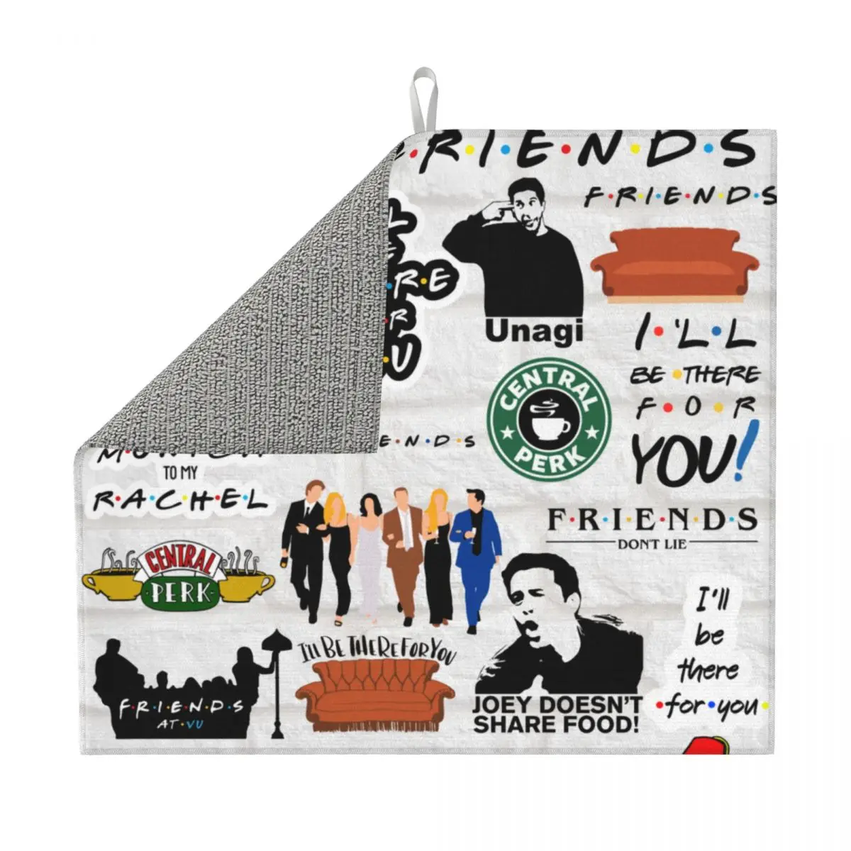 Funny TV Show Friends Collage Dish Drying Pads Custom Absorbent Microfiber Quick Dry Drainer Mats