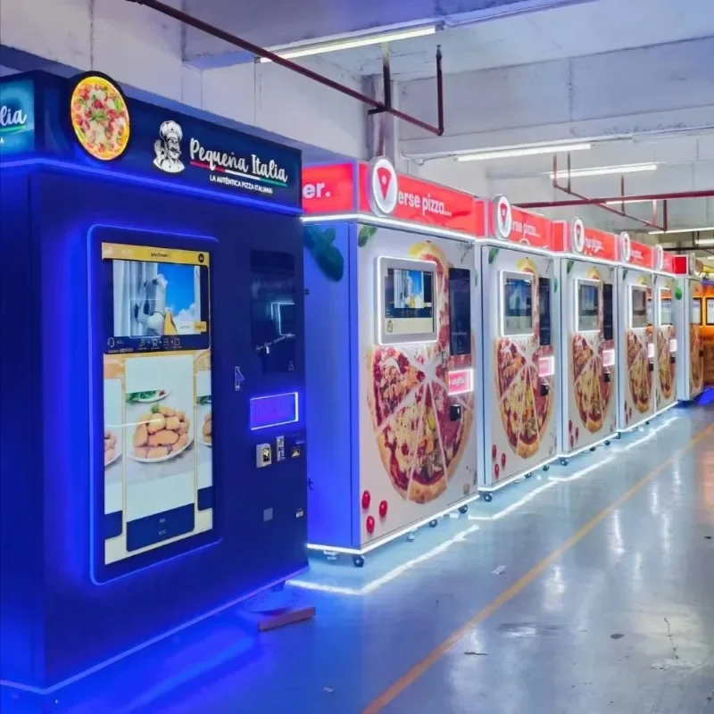 FL Custom Digital Pizza Vending Machine Fast Hot Food Vending Machine From Manufacturer and Supplier Plastic Token QR Code Coin