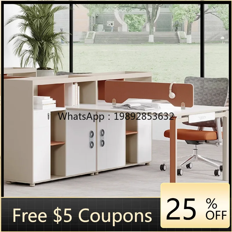 YFY Staff Desk Financial Office Desk Employee Workstation Card Seat 2/4/6 Person