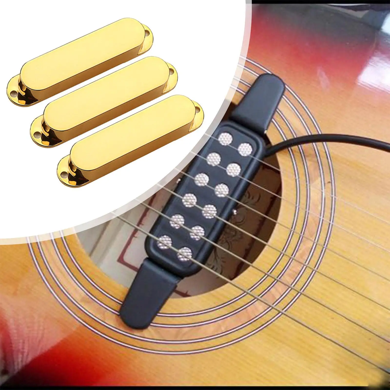 ABS Single Coil Pickup Cover Set Protective Shell Guitar Accessories for Pickup Replacement