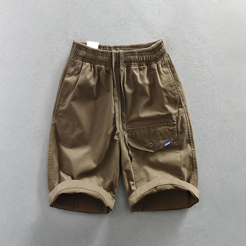

Pure Cotton Shorts for Men 2023 Summer New Fashion Solid Loose Holiday Shorts Man Casual Plus Size Short Pants