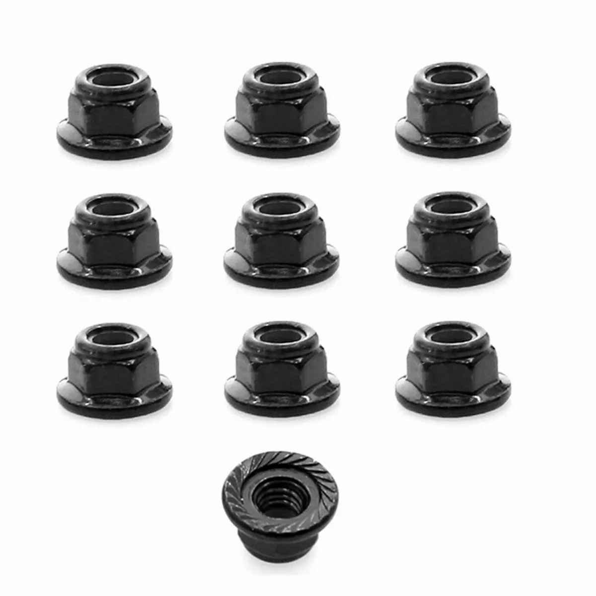 10pcs M4 4mm Wheel Lock Nuts for Traxxas TRX4 TRX6 SCX10 90046 1/10 Scale RC Car Parts Compatible with Traxxas 2.0 #8347