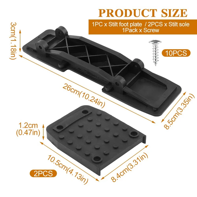 

AB02 Stilt Soles Replacement Kits, Stilt Soles Anti-Slip Pads for Drywall, Non-Slip Stilts Soles Foot Pads with Screw