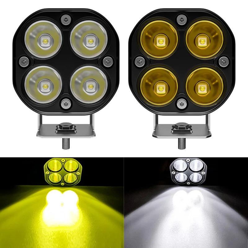 Car LED work lights, driving lights, 3-inch 40W small square lights, thin off-road lights, modified for trucks