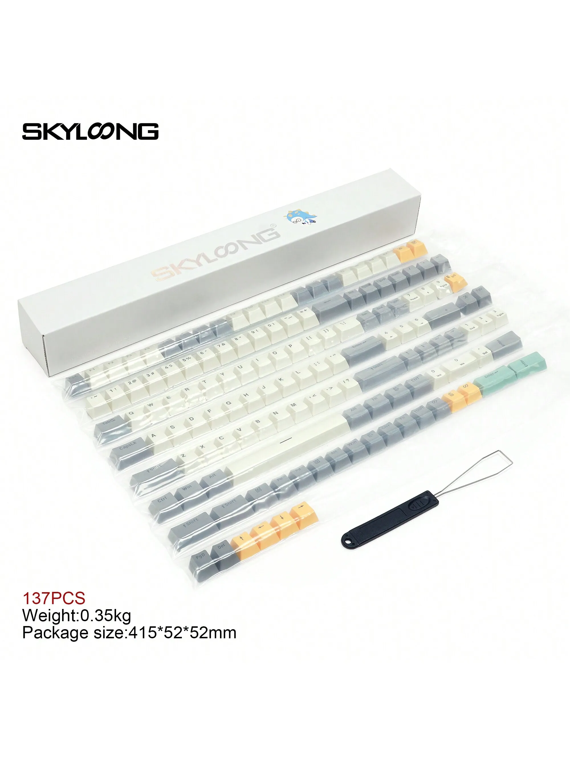 Imagem -04 - Skyloong Pbt 137 Keycaps Ti-gray Oem Profile Double Shot Acessórios para Teclado Mecânico