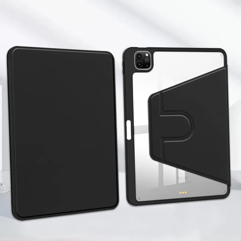 حافظة دوران 360 لجهاز Ipad A16 11th 2025 Air 11 Pro 12.9 13 2024 غطاء حامل القلم الرصاص Ipad 10.2 9.7 Air 2 3 4 Mini 6 7 Stand capa