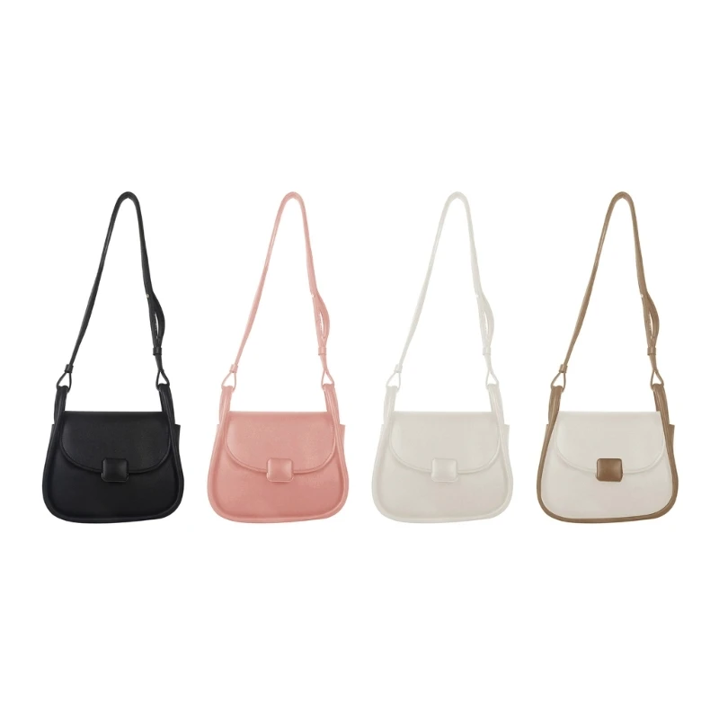 Bolsa crossbody da para mulheres bolsa ombro quadrada PU simples bolsa nas axilas