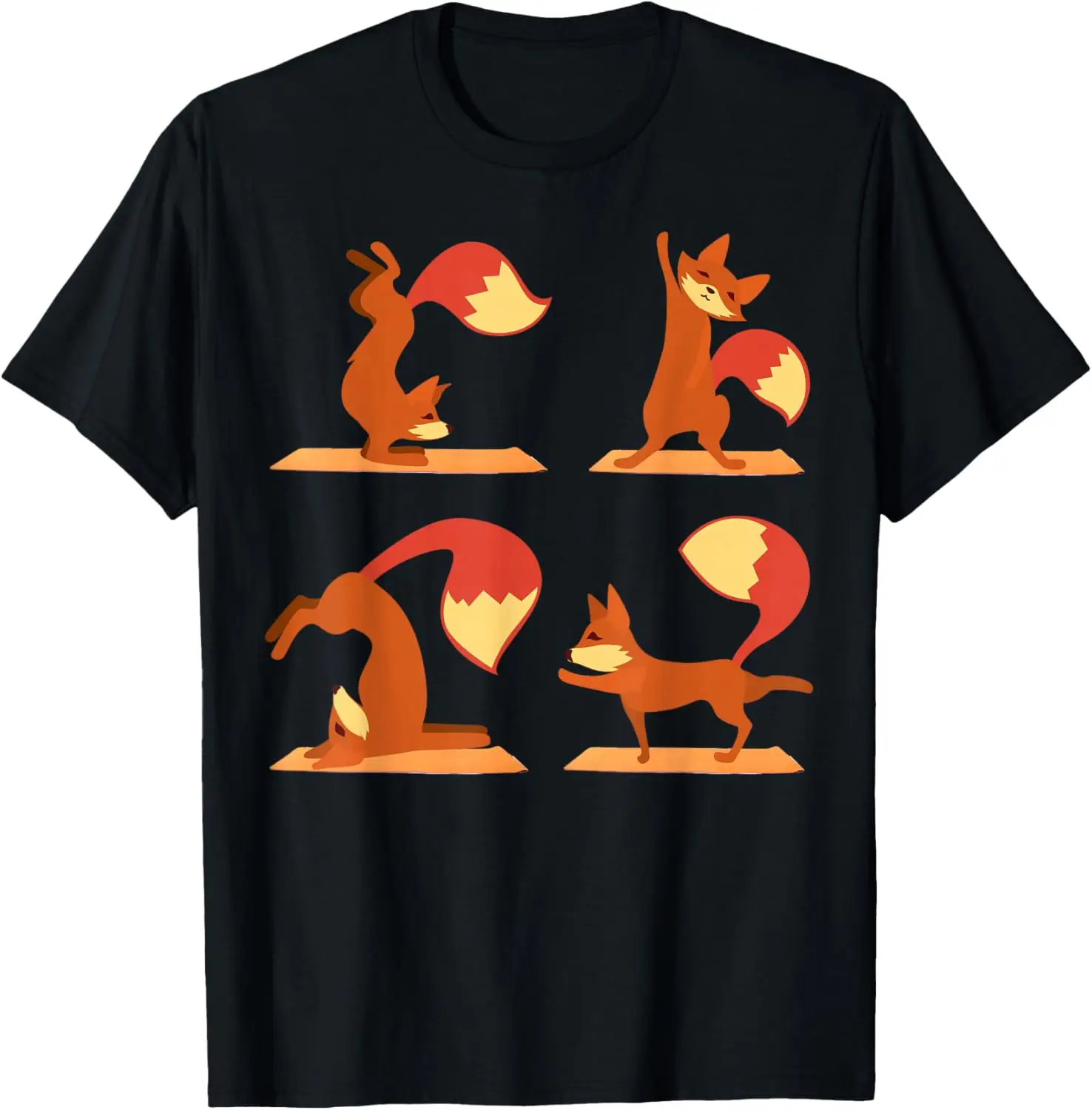 

Футболка с рисунком «Лиса Йога позує» с забавными животными, футболка для тренировок по пилатесу, мужская поездка