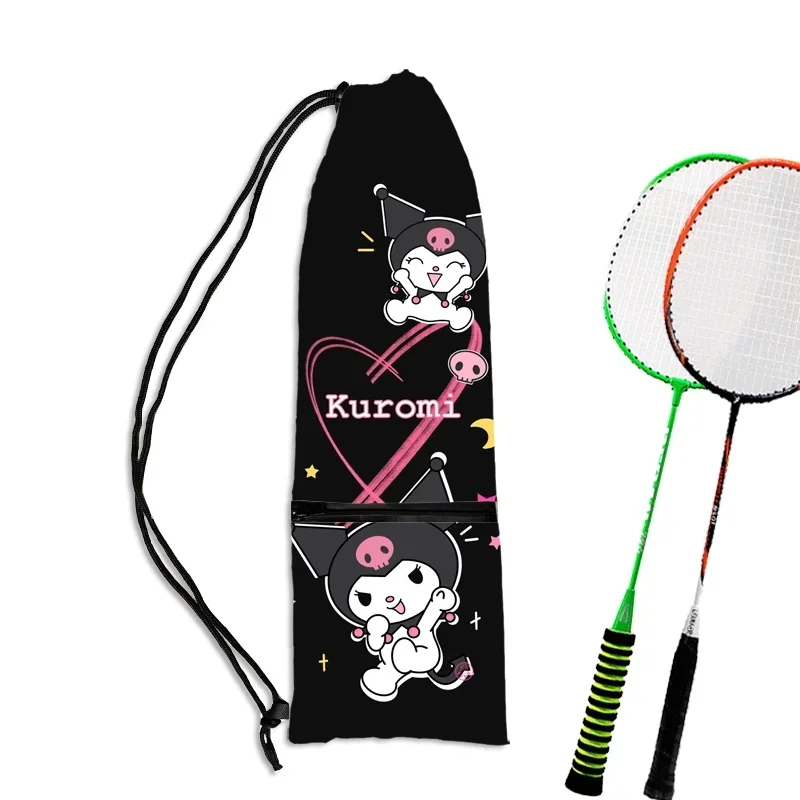 Sanrio Kawaii Anime Hello Kitty Kuromi Badminton Racket Storage Bag Cute Cartoon Sports Crossbody Bag Lovely Gifts for Kids