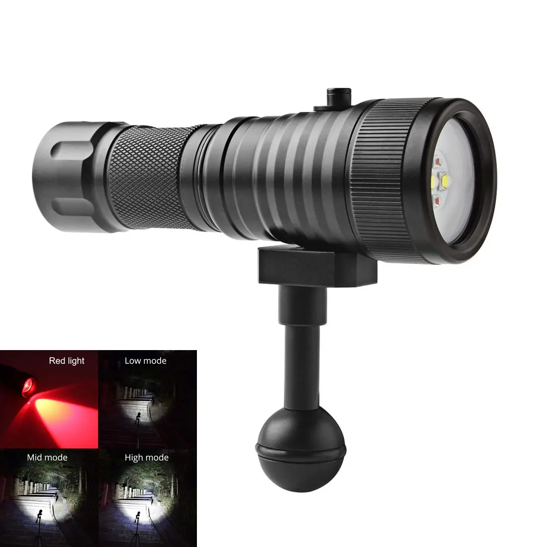 5W LED Flashlight Diving Wide 120 Degrees Beam Angle Scuba Diving Photography Video Flashlight 1500LM LEDS torch