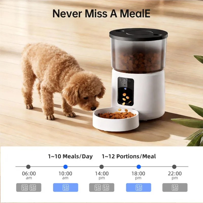 Pet Smart Tech 5L/3L 2 Million Video Cat And Dog Feeder Infrared Night Vision Voice Intercom Pet Feeder New 2026 DropShipping