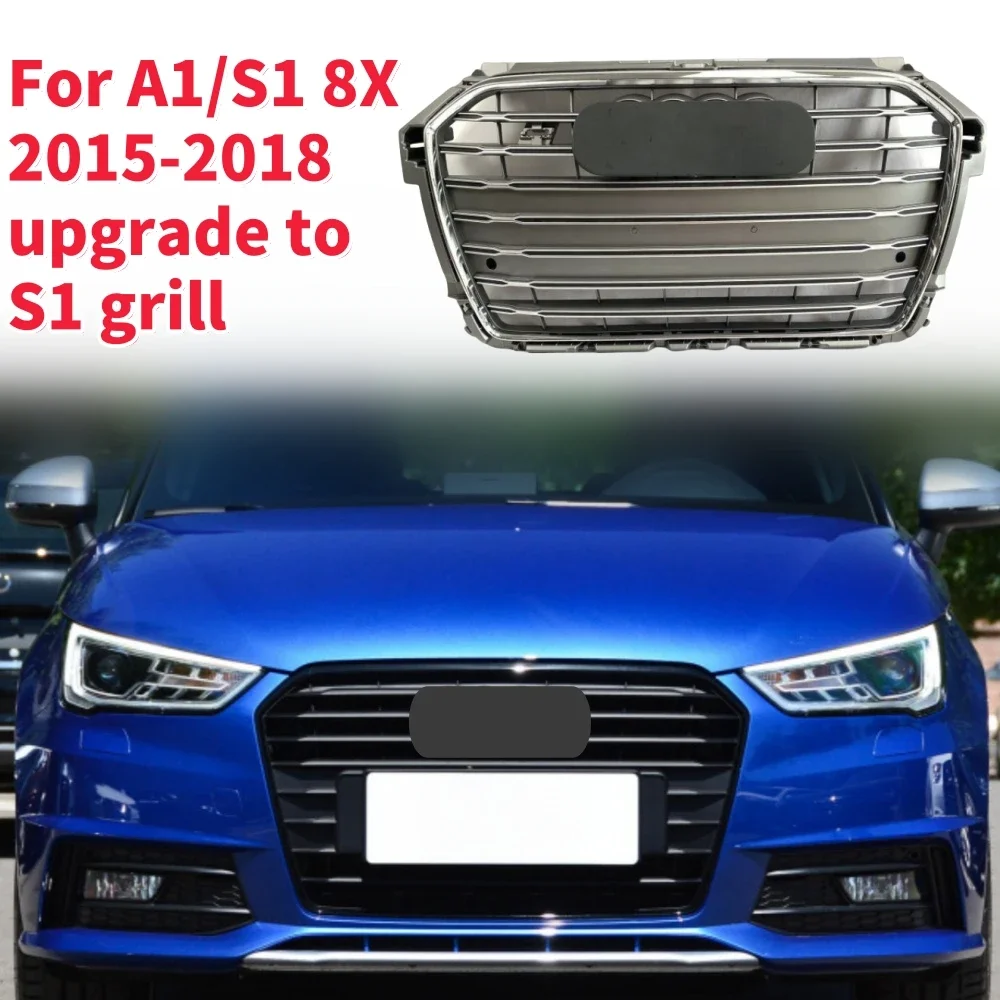 

Racing Grills Front Hood Grille Car Front Bumper Grill Center Grille for S1 Grill for A1 8X 2015-2018 for S1 2015-2018