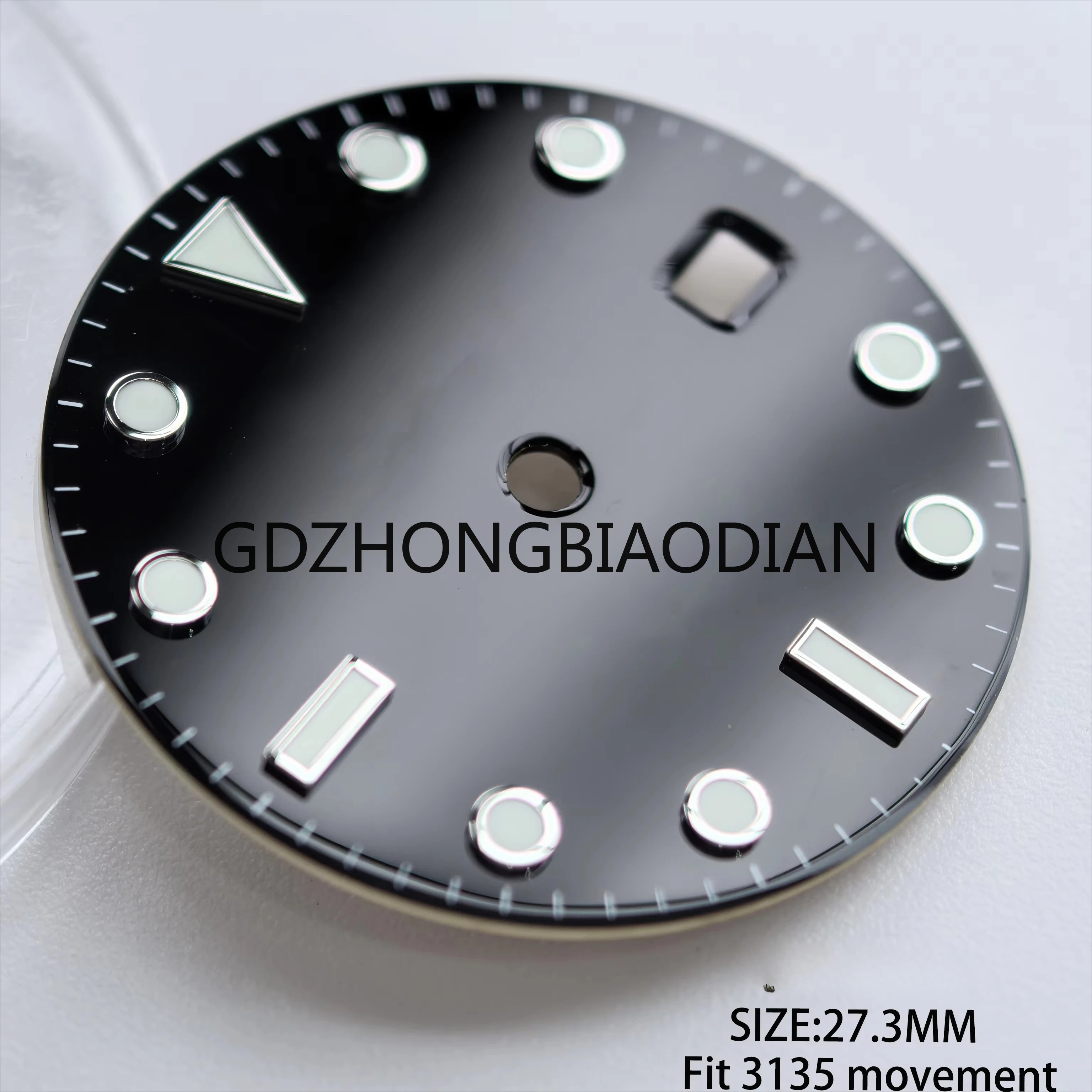 

High Quality27.3mm Green Luminous Replacement 16610 Watch Dial for 3135 Watch Movement Repair Parts