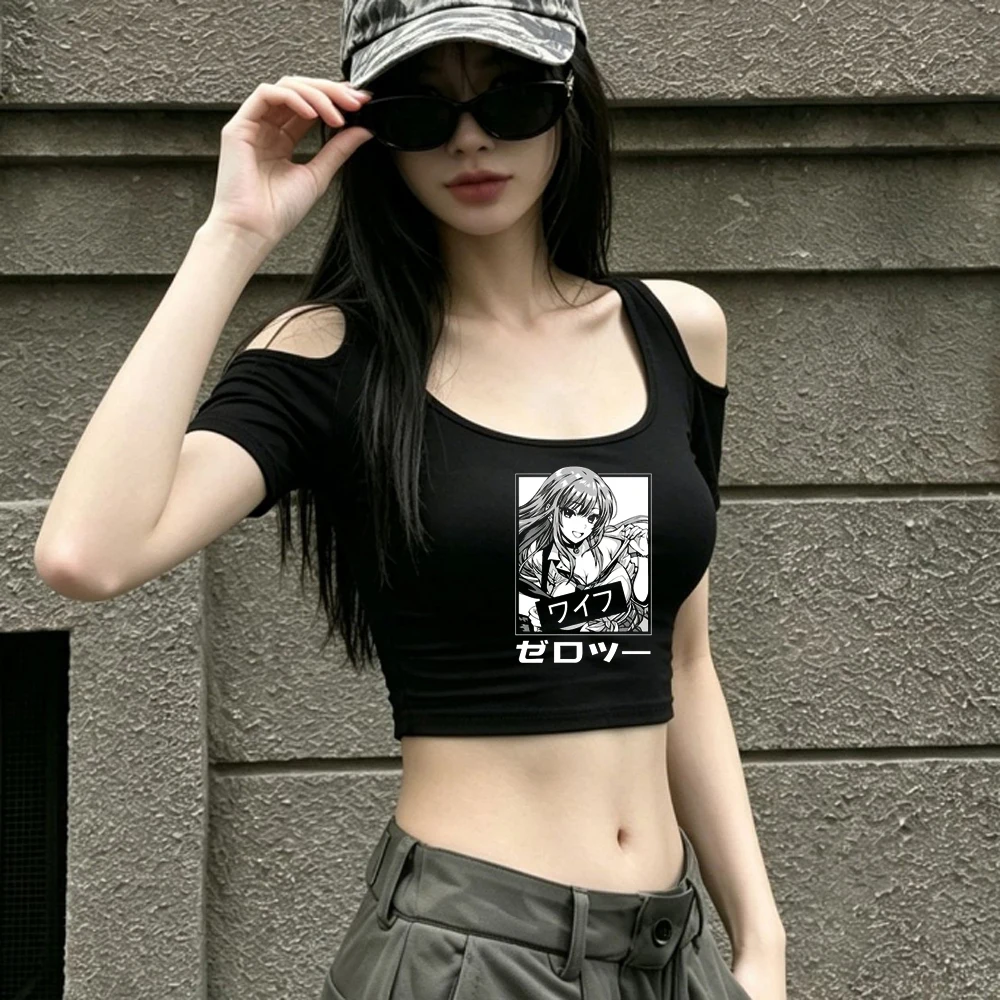 Marin Kitagawa cropped top ladies cheap gothic japanese 2000s dollette t shirt cutecore korean fashion baddie scene  emo