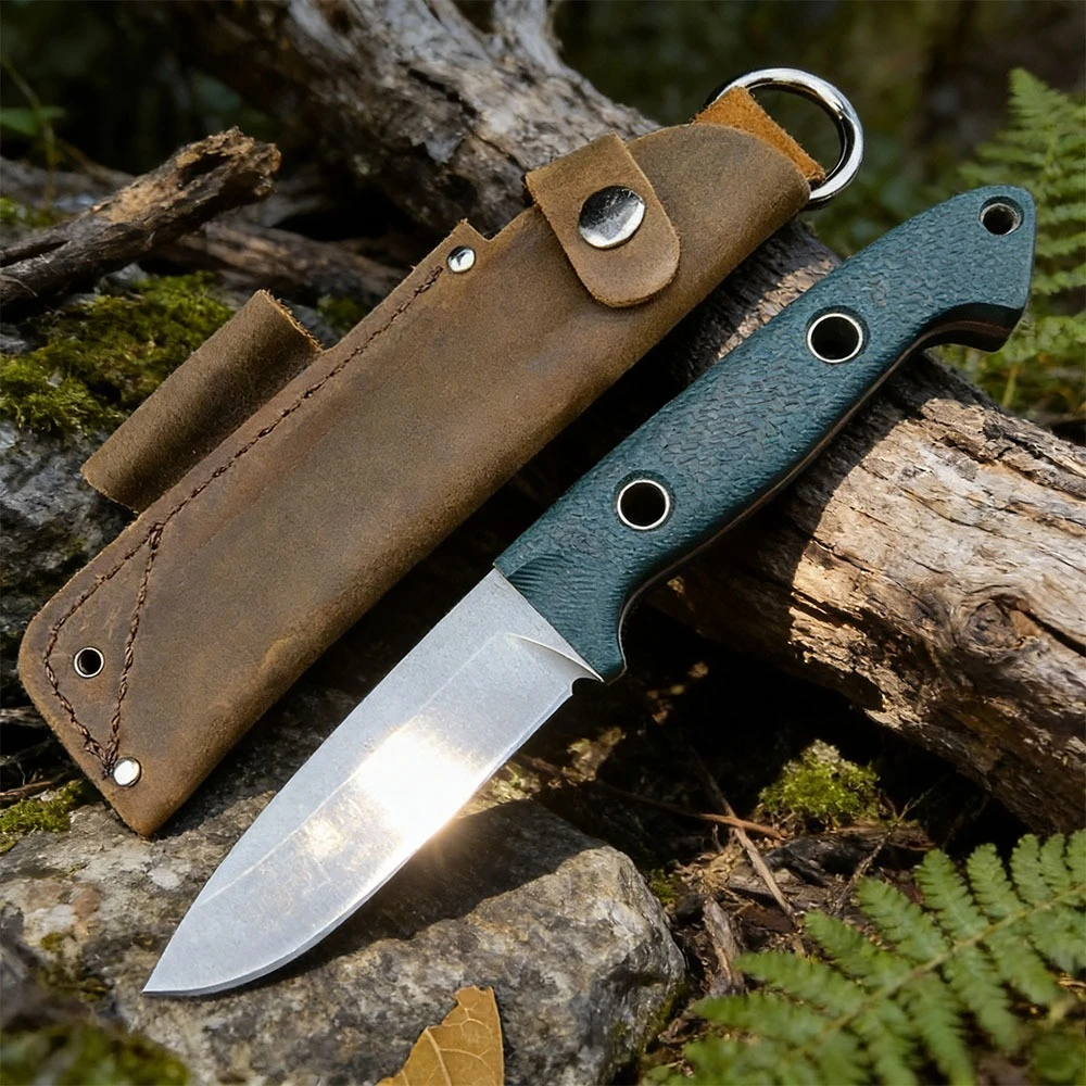 

Portable Tactical Self-defense Hunting Straight Knives G10 Handle Multifunctional Jungle Rescue Field Survival Fixed Blade Knife