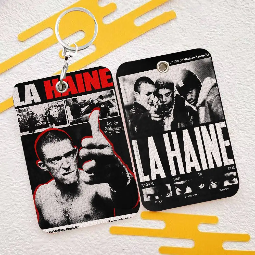

Универсальный кожаный держатель для карт La Haine Movie, компактный кошелек-брелок для всех небольших карт