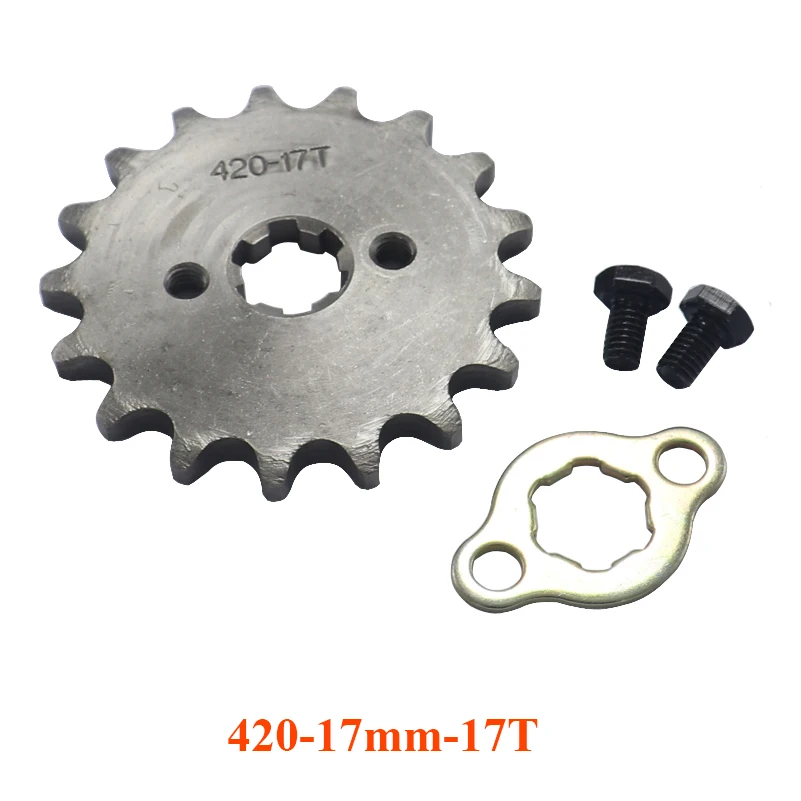 420 10T 11T 12T 13T 14T 15T 16T 17T 18T 19T Zahn 17mm Vorderes Motorritzel für 50-125cc Motorrad Pit Dirt Bike ATV Go-Kart