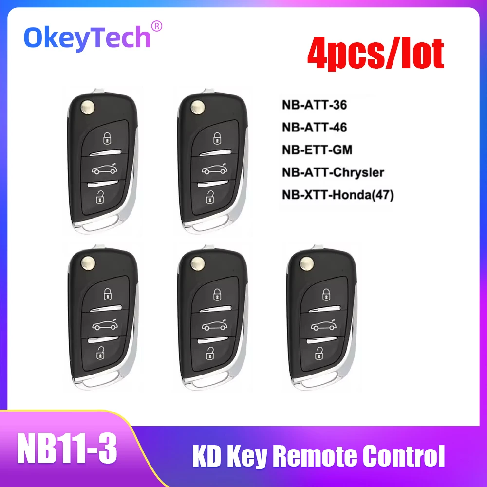 

KEYDIY NB11-3 NB Series Multi-functional Remote Control Car Key for KD900 URG200 Mini KD KD-X2 KD-MAX Key Programme 4pcs/lot