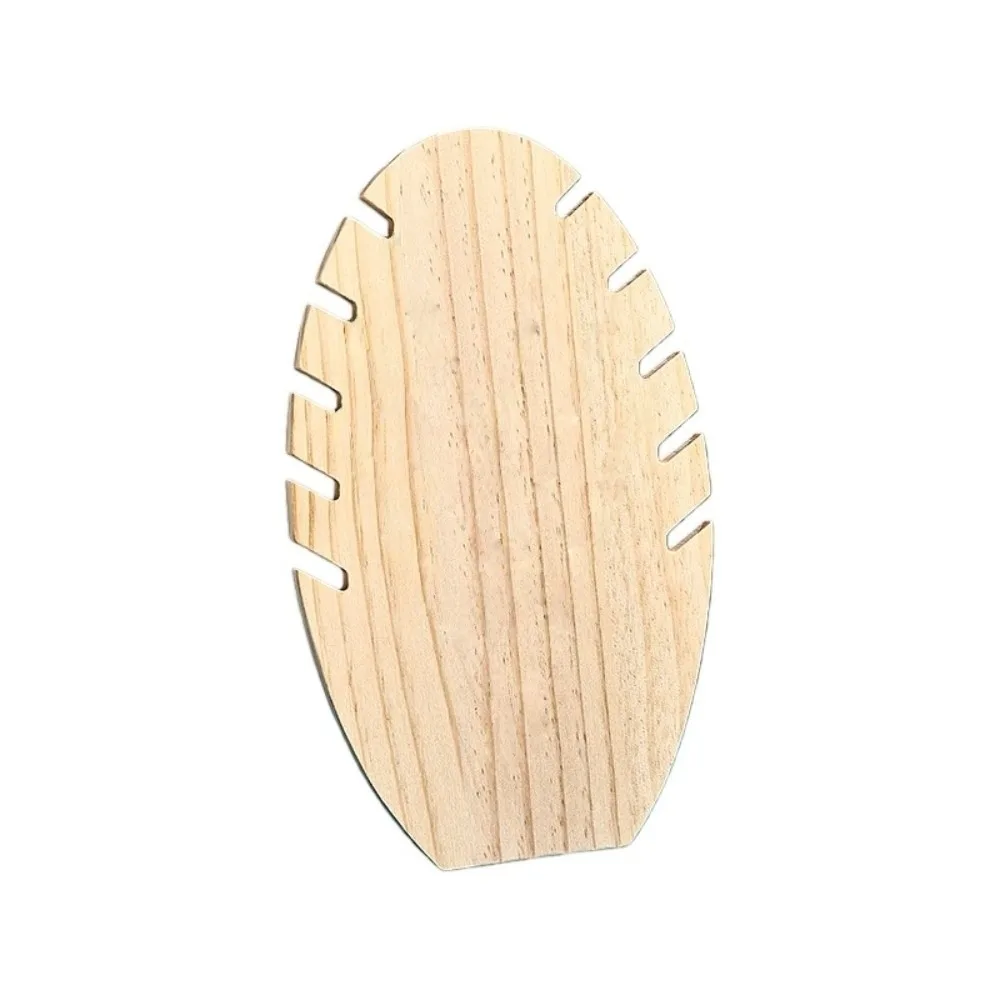 

Wooden Flame Shape Necklace Display Board Jewelry Stable Pendant Organizer Shelf Simple Vintage Necklace Display Stand