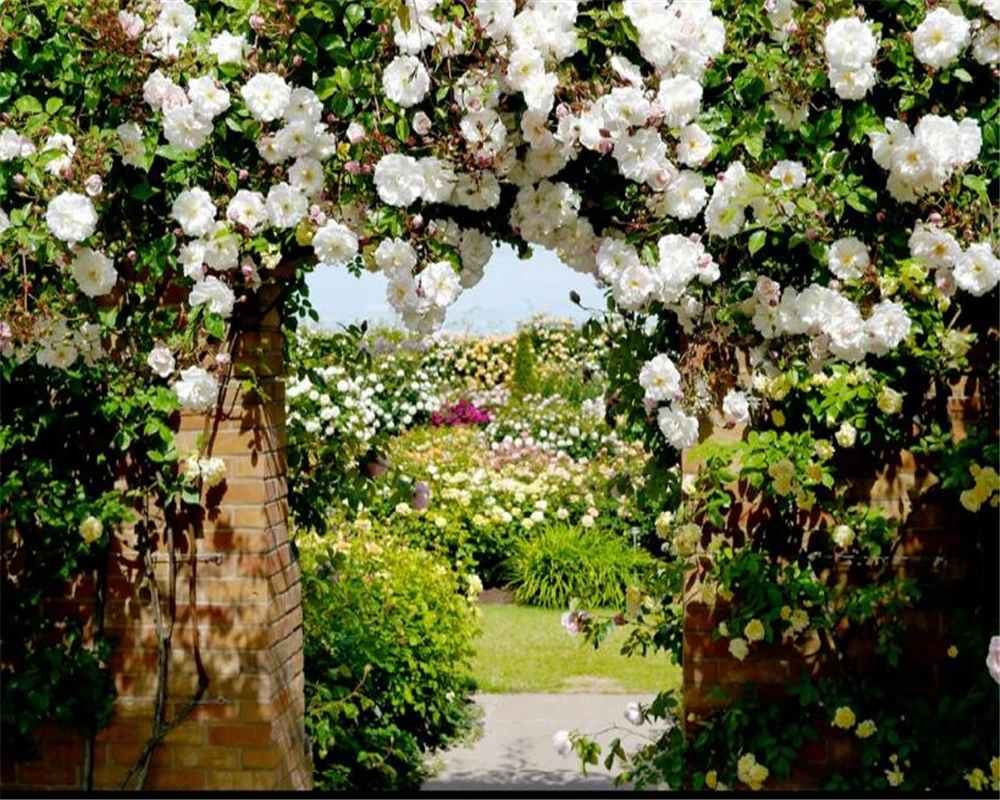 Custom size 3d wallpaper Pink Rose Flower decorative Painting Home decoration Rose Rose background living room bedroom murals