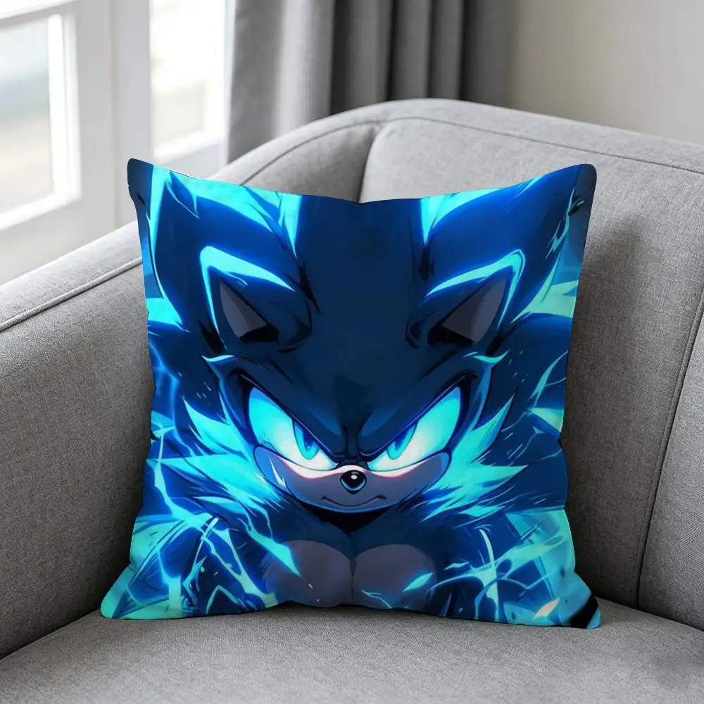 Sonic-c The-e Hedgehog Pillow cover Simple solid color design Surprise For Multiple Bedroom Styles.