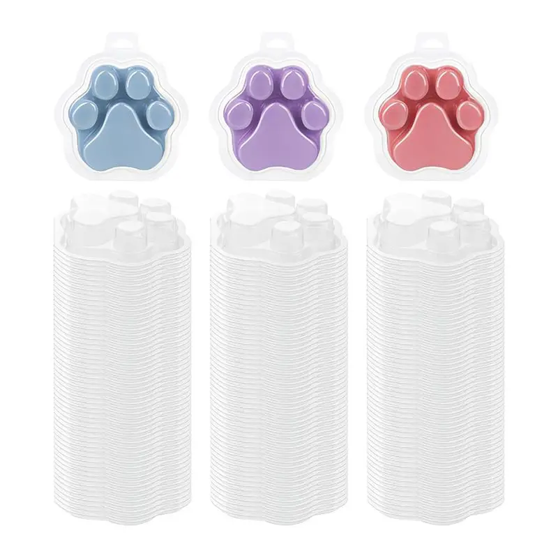 

AF89-100 шт. формы для расплава воска в форме кошачьего когтя, расплавленные восковые ракушки, прозрачные пустые формы для кубических лотков для колег муравьи, свечей