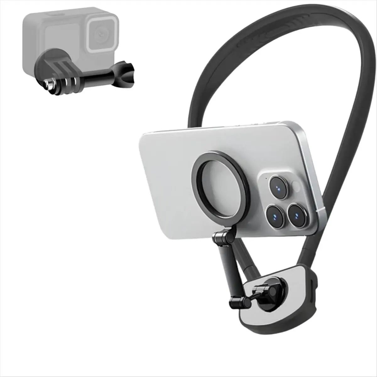 

Магнитное крепление на шею для телефонов, держатель на шею для телефона без рук, нагрудная подставка, крепление для селфи POV Vlog для камер Android [cilae-17R]