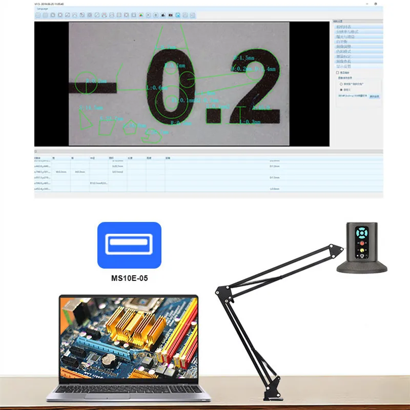 SUNSHINE MS10E-05 4k HD Digital Microscope With Gimbal Mount Connects to Extemal Monitors 180° Rotation Wireless Remote Control