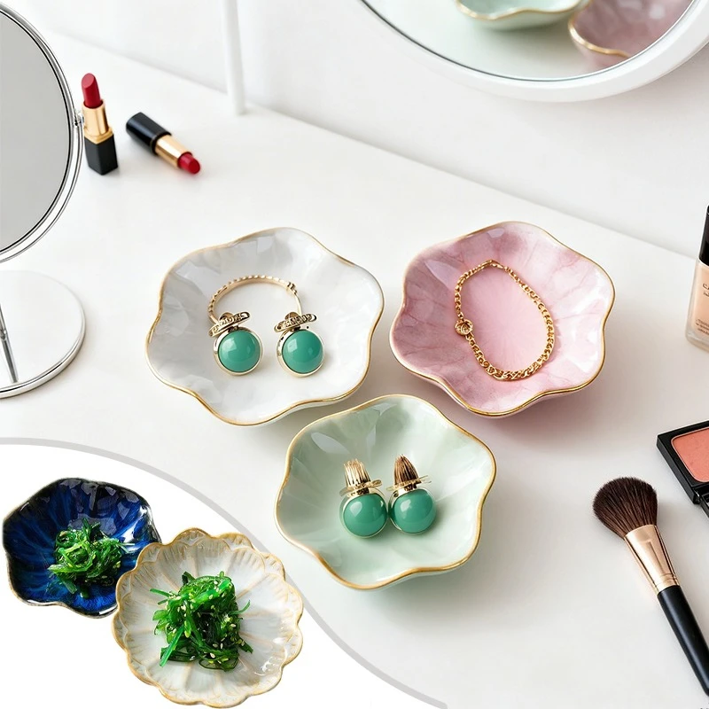 New Home Creative Ornaments Storage Accessories Tray Japanese Ceramic Soy Sauce Seasoning Small Plate Decorative Tray 인테리어 소품