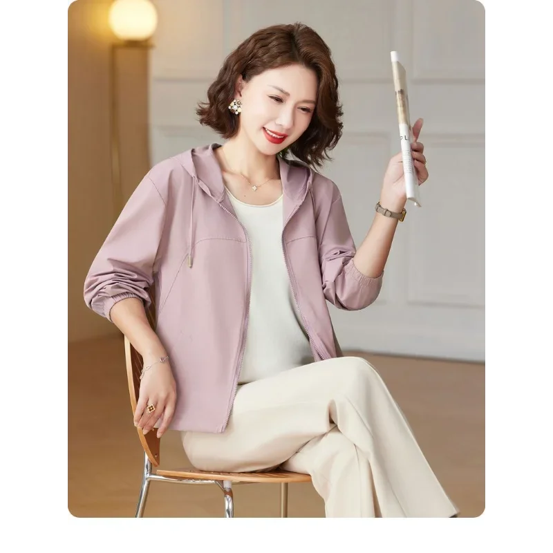 سترة نسائية قصيرة 2025 سترة واقية جديدة للنساء لربيع وخريف سترة أمي غير رسمية متعددة الاستخدامات #4