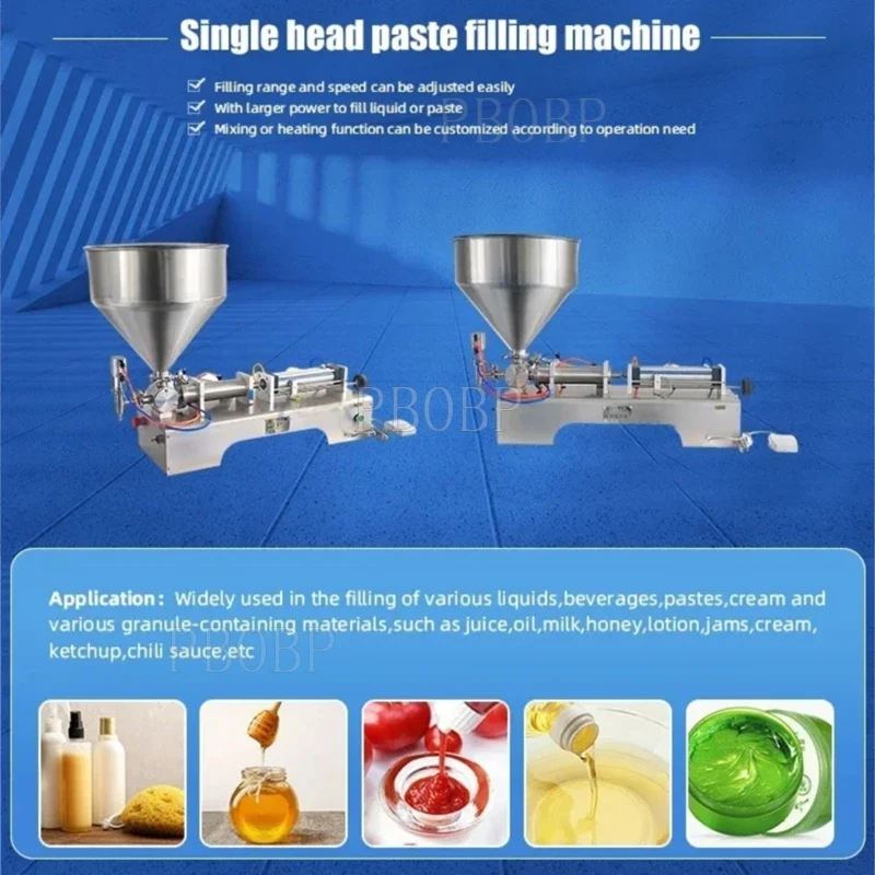 Liquid Paste Filling Machine Bottle Filler Cosmetic Cream Honey Pasta Sauce Peanut Butter Food Filling Machine