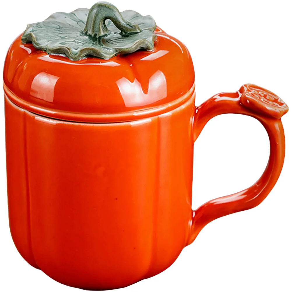 

Porcelain Mug with Coffee Cup Teacup Water Cups Persimmon Shape Ceramic Attractive