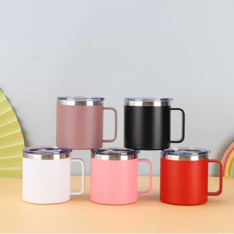 14 oz (aprox. Taza aislada al vacío de acero inoxidable con tapa, 396,9g