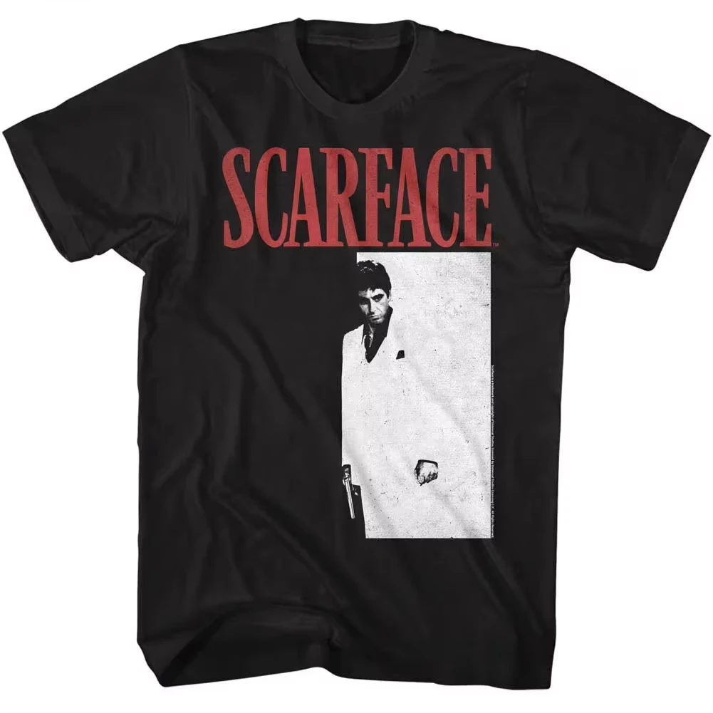 Camiseta de Verano 2026 para Hombre, Diseño Relajado, Scarface Tony Montana, Póster de la Película, Pacino Vintage, Gangster Negro