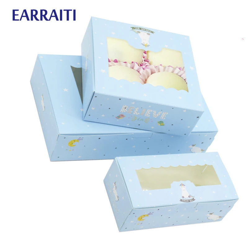 10PCS Gift Candy Box Paper Cake Unicorn Birthday Party Decorations Kids Boxes Window Favors Cookies Food Packaging Wrapping