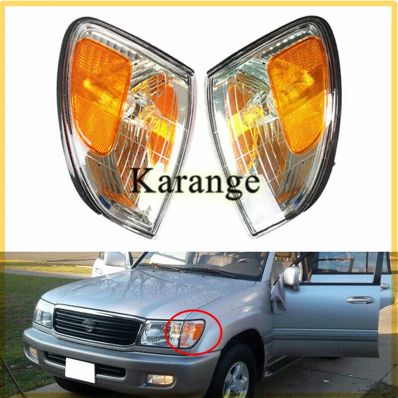 Newly Corner 1 Pair Front L+R Turn Signal Light Fit For Toyota 1998-2007 Lexus LX470