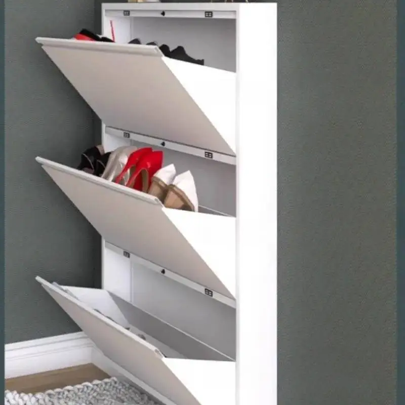 تصميم كبير خزانة خذاء بيضاء قوية جميلة فندق غرفة المعيشة رف الأحذية المنظم الفاخرة Schoenen Kast أثاث المنزل #6