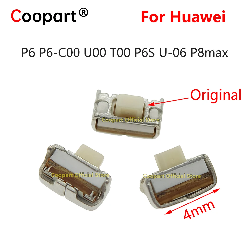 10pcs Coopart New Power Volume Off On Switch Key Button Connector Repair Parts for Huawei P6 P6-C00 U00 T00 P6S U-06 P8max