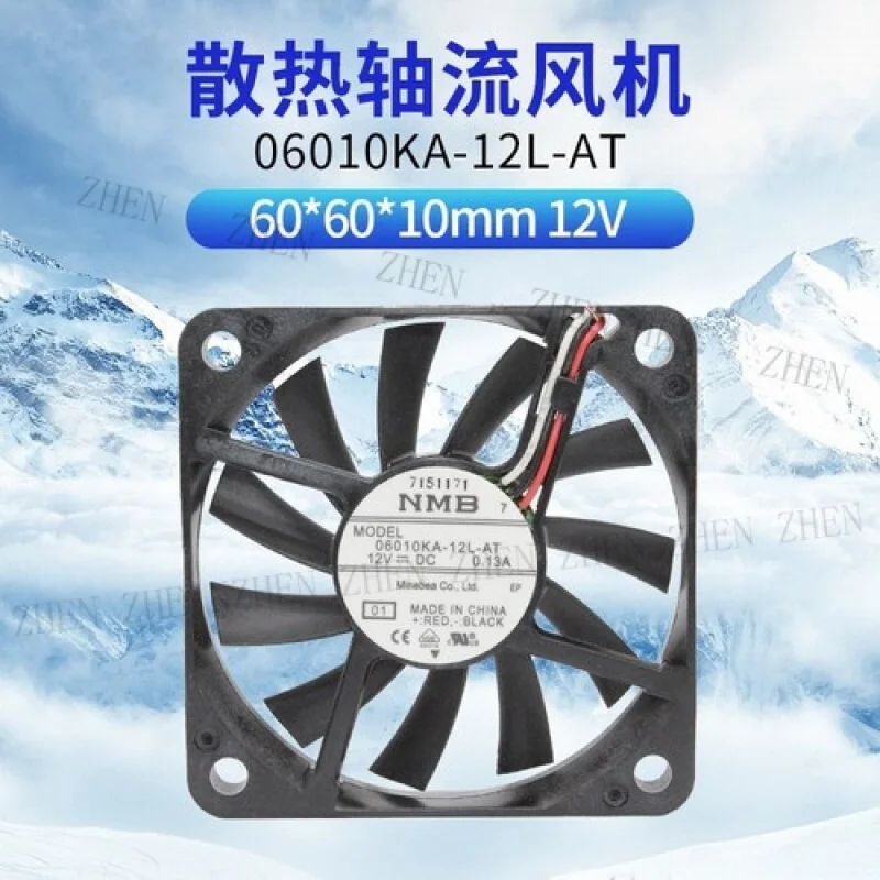 

Y NMB 06010KA-12L-AT 6010 DC 12 В 0,13 А 6 см ультратонкий бесшумный вентилятор для корпуса