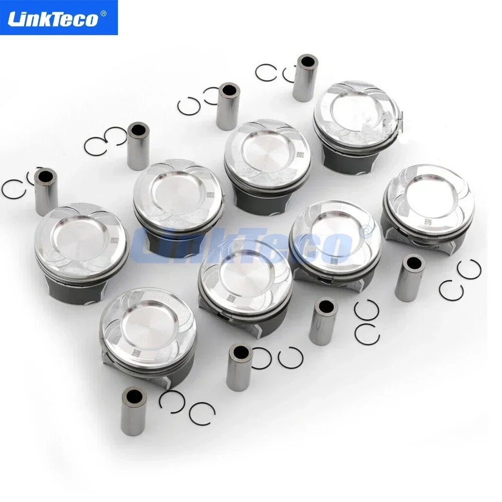 92.9mm STD Engine Parts Piston & Rings Kit Fit 4.7 L M278 Gas V8 11-19 For Mercedes-Benz W222 X222 W212 X166 GL500 E500 Turbo