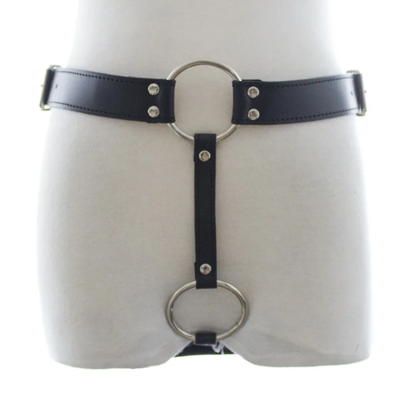 SM Sex Products Sexy Pink Flesh Anal Panties Women's Sex Private Chastity Pants Adult Sex Leather Pants view 2