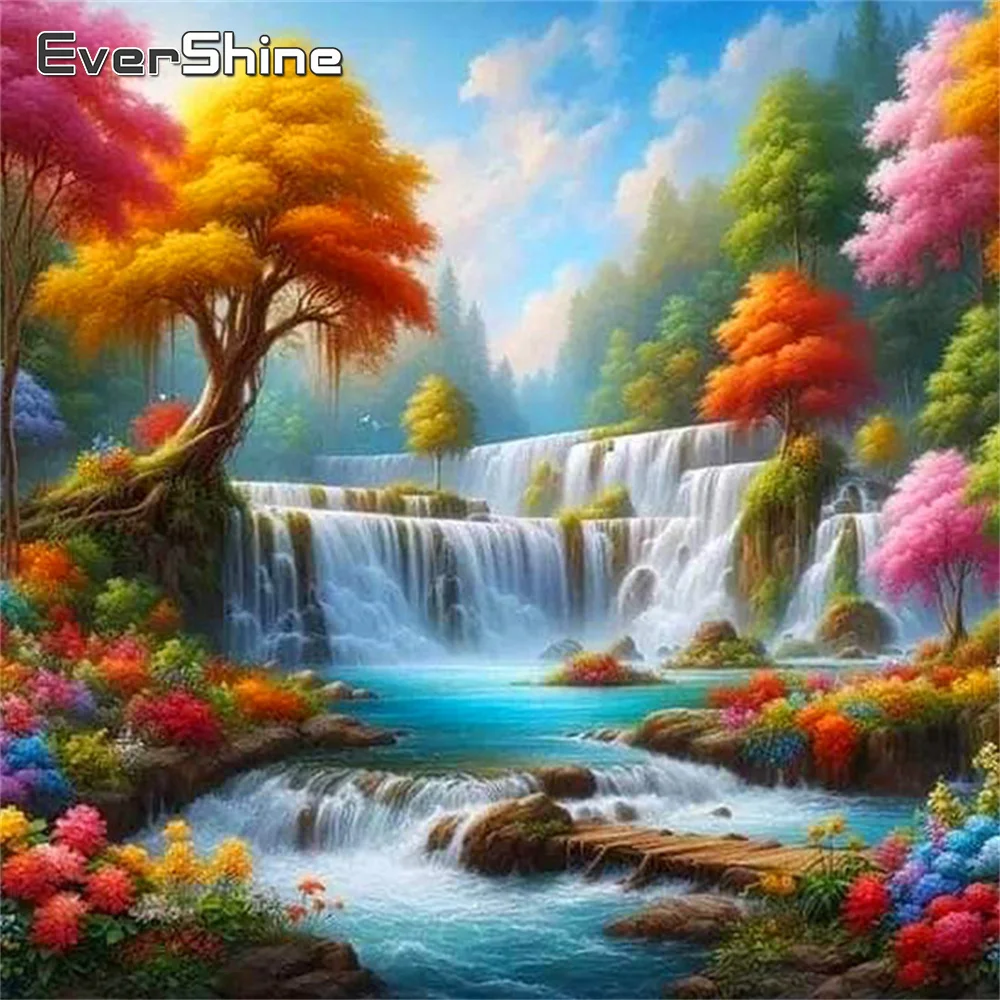 Evershine 5D Diamant Malerei Landschaft Handwerk Kit Kunst Stickerei Wasserfall Kreuzstich DIY Mosaik Baum handgemachtes Geschenk